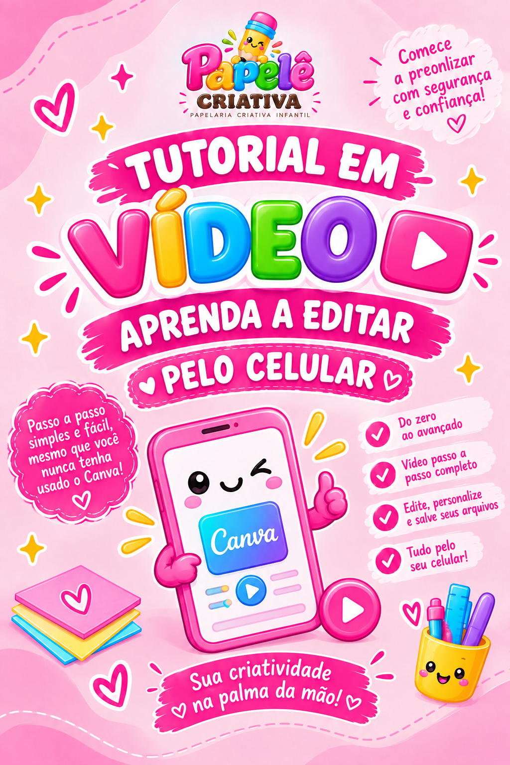 Capa do tutorial em vídeo de edição pelo celular