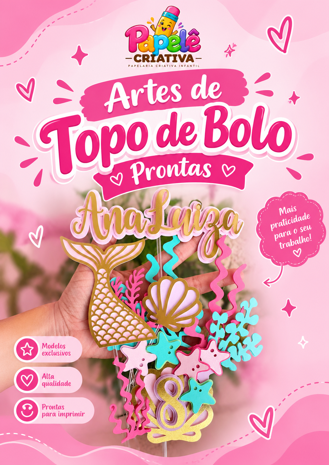 Capa do bônus Artes de Topo de Bolo Prontas